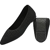 Puxowe Flats for Women Point Toe Flat Shoes Knit Slip On Shoes for Women Ballerina Dressy Foldable Comfortable Soft Low Wedge