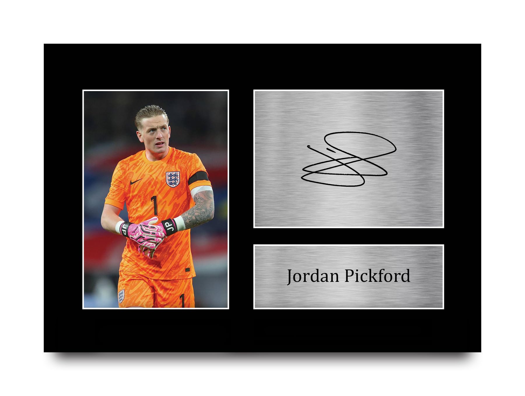 HWC Trading A4 Jordan Pickford England Gifts Printed Signed Autograph Picture for Football Fans and Supporters