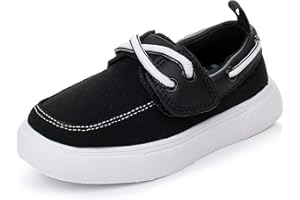 Blikcon Toddler Boys & Girls Hook and Loop Boat Shoes Lace Up Loafers (Toddler/Little Kid)