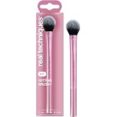 Real Techniques Setting Brush, Tapered Powder Brush, 1 Count | Precise powder placement, setting powder brush for baking, highlight, and complexion setting, synthetic bristles, vegan