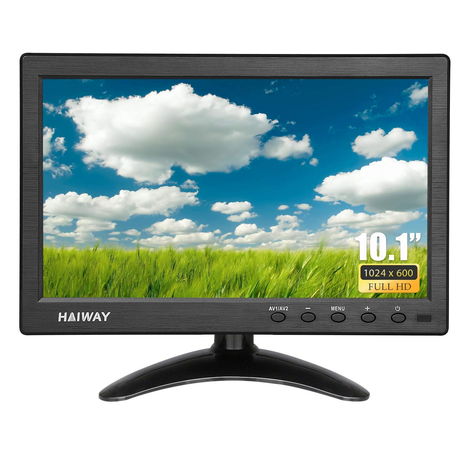 Photo 1 of Haiway 10.1 inch Security Monitor, 1024x600 Resolution Small HDMI Monitor Small Computer Monitors with Remote Control with Built-in Dual Speakers HDMI VGA BNC Input for Gaming CCTV Raspberry Pi PC