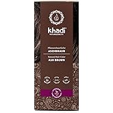 khadi ASH BROWN Natural Hair Color - Natural cosmetics - hair color for matte & medium brown - plant hair color - 100% herbal, natural & vegan - 3.5 oz