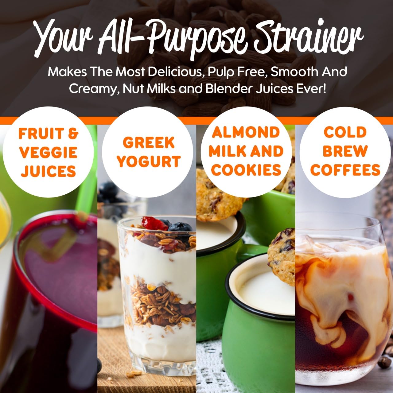 Pro Quality Nut Milk Bag 2 Pack - 12