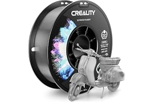 CREALITY PETG Filament 1.75mm 3D Printer Filament, 1kg (2.2lb) Neatly Wound Spool, Dimensional Accuracy ±0.03mm, Excellent Toughness, Fits for Most FDM 3D Printers, Transparent