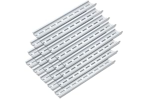 VAMRONE Aluminum DIN Rails 35mm Wide, 7.5mm High, Top Hat Slotted DIN Rail with RoHS (1, 39.37"(1 Meter) X 20pcs)