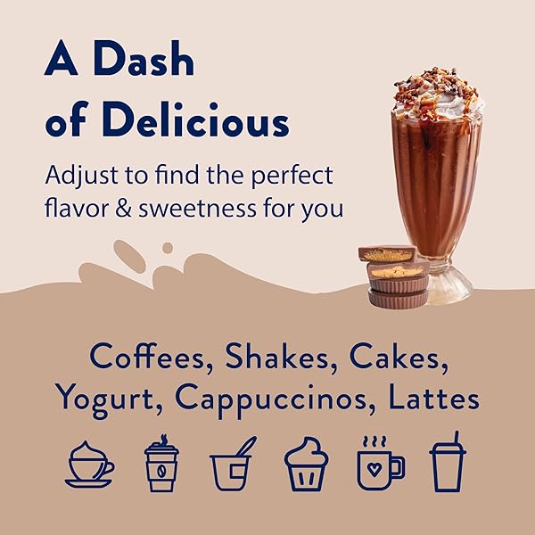 JORDAN’S SUGAR FREE PEANUT BUTTER CUP COFFEE SYRUP, 25.4OZ – KETO, GLUTEN FREE