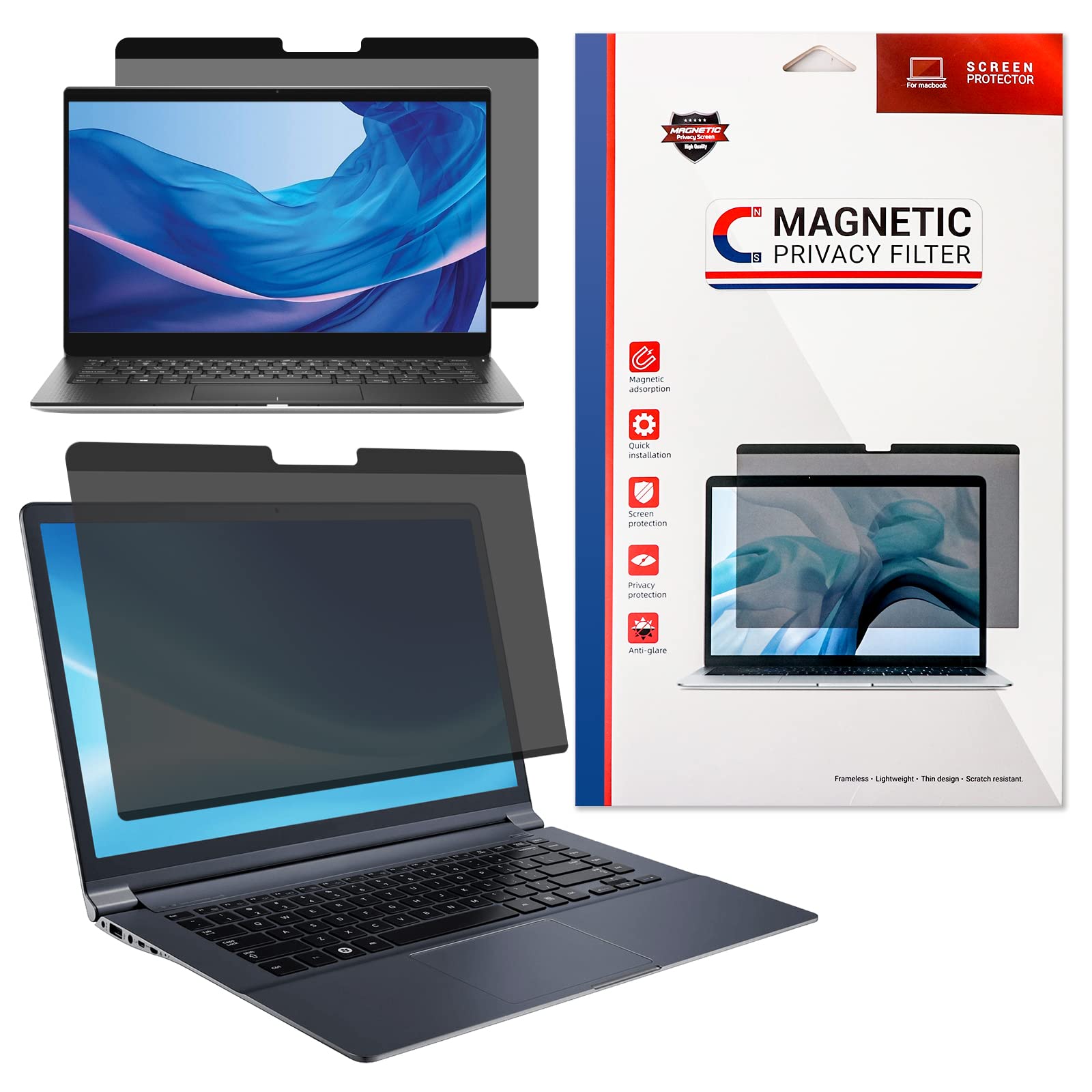 LAMA 14 Inch Magnetic Privacy Screen Filter for Macbook Pro 14 in 2021 M1 Pro / M1 Max A2442, Laptop Privacy Screen Protector with Anti UV & Anti-Blue Light & Anti-Glare (16:10)