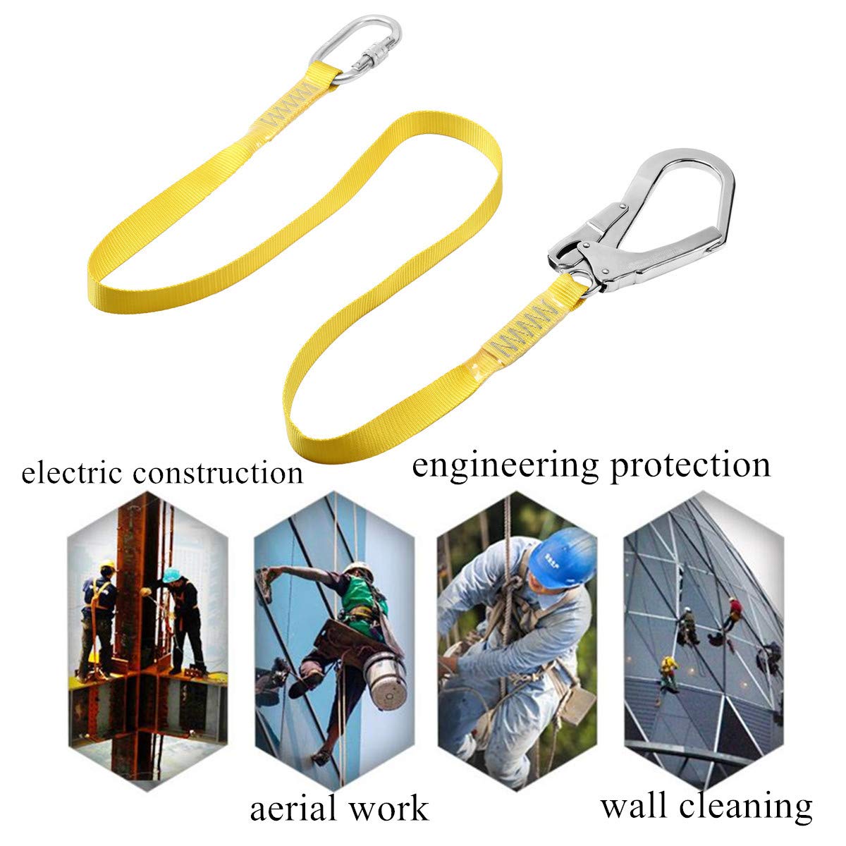 ENJOHOS Restraint Positioning Lanyard, Fall Arrest Lanyard with CE