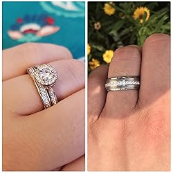 Newshe Jewellery Wedding Rings Set for Him and Her