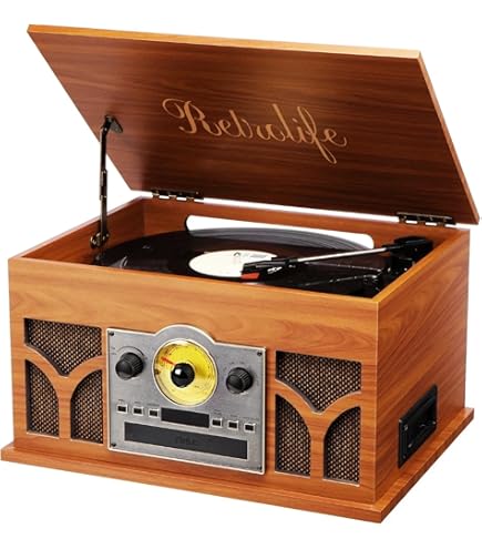 Amazon.com: Sylvania SRCD838 5-In-1 Nostalgic Turntable with CD