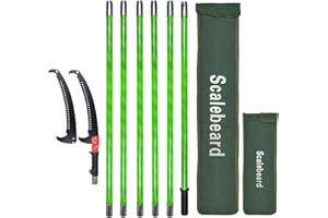 Scalebeard 21 Foot Pole Saws for Tree Trimming, Extendable Tree Trimmer Pruning Saw, Manual Branch Cutter Tree Pruner with Attachment Saw Blade