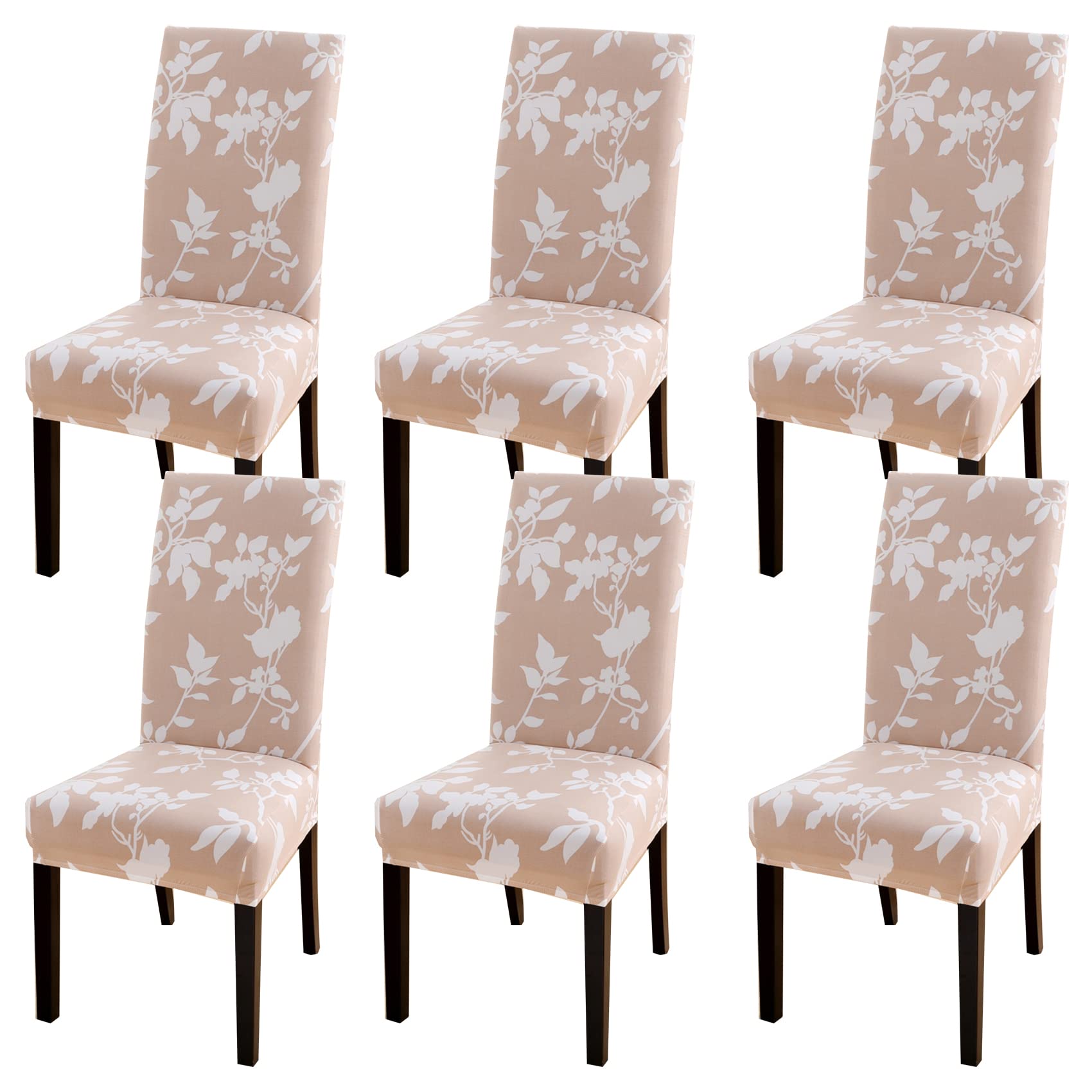 HZDHCLH Chair Covers Set of 4/6 Stretch Modern Chair Slipcovers for Dining Room Kitchen Wedding Party Washable Chair Protector (6pcs,Misha)
