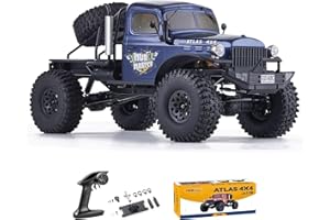 FCXㅤ RocHobby Atlas 1/10 RC Crawler, 2.4Ghz RC Rock Truck Off Road, RC Car Indoor&Outdoor 2 in 1, RC Rock Crawler 4x4 Hobby Grade for Adults Need to Complete with Battery (Blue)