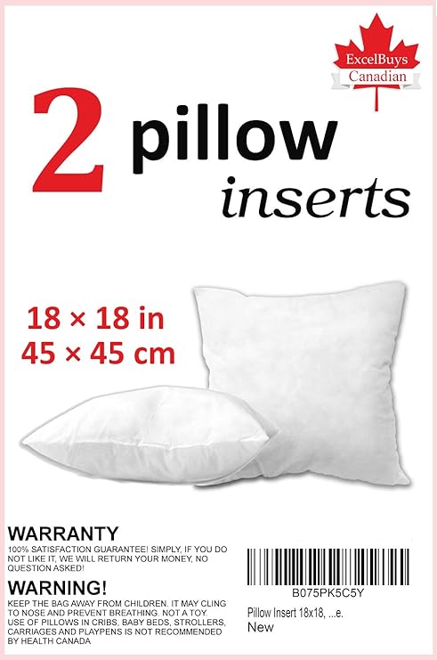 Decorative Pillow Insert 18x18 Premium Hypoallergenic Regular