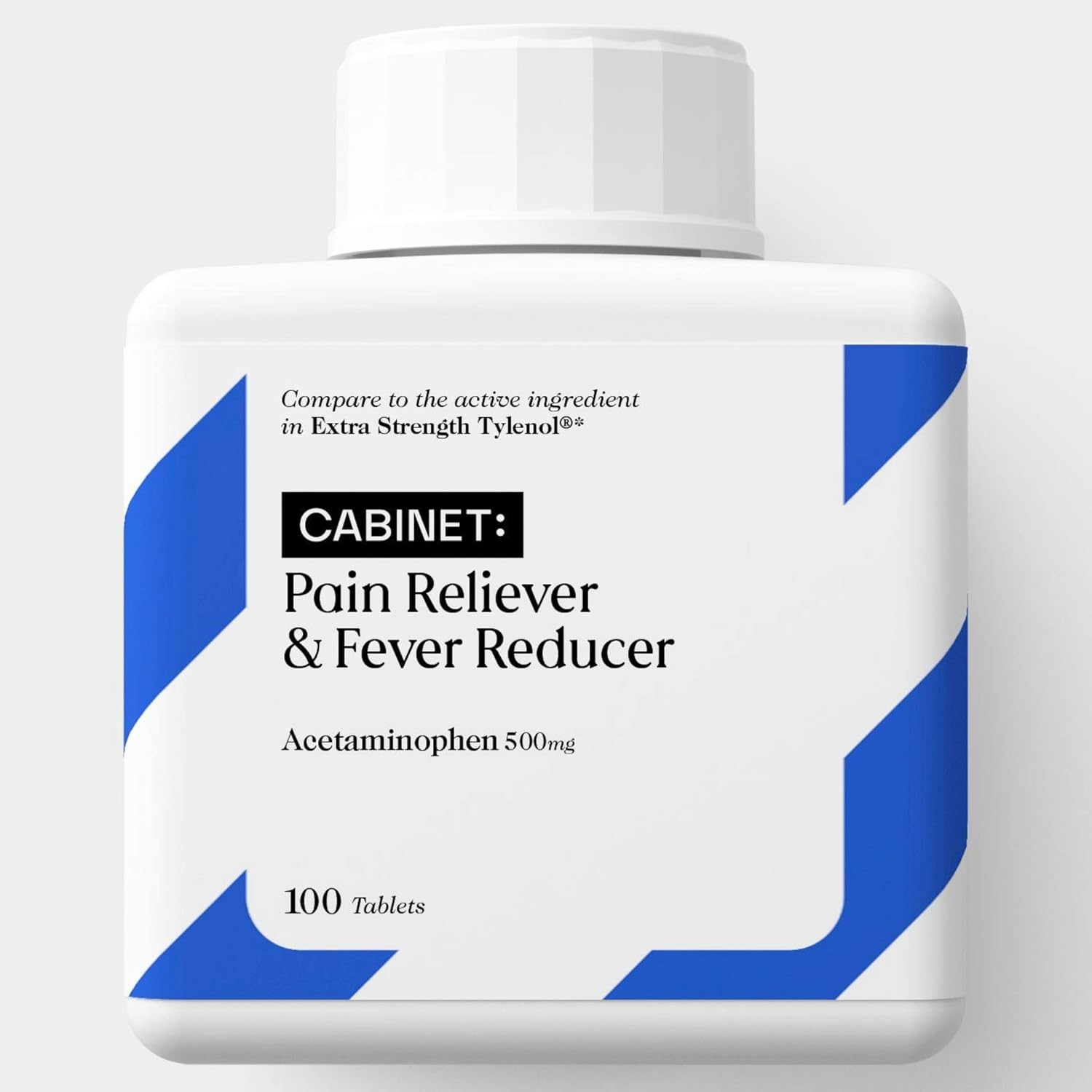 Cabinet Extra Strength Acetaminophen 500mg Caplets | Pain Reliever & Fever Reducer | 100 Count: Health & Personal Care