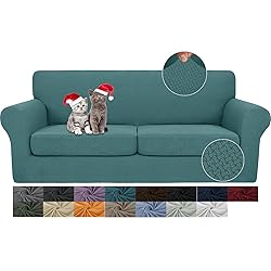 JIVINER Newest 3 Pieces Couch Covers for 2 Cushion