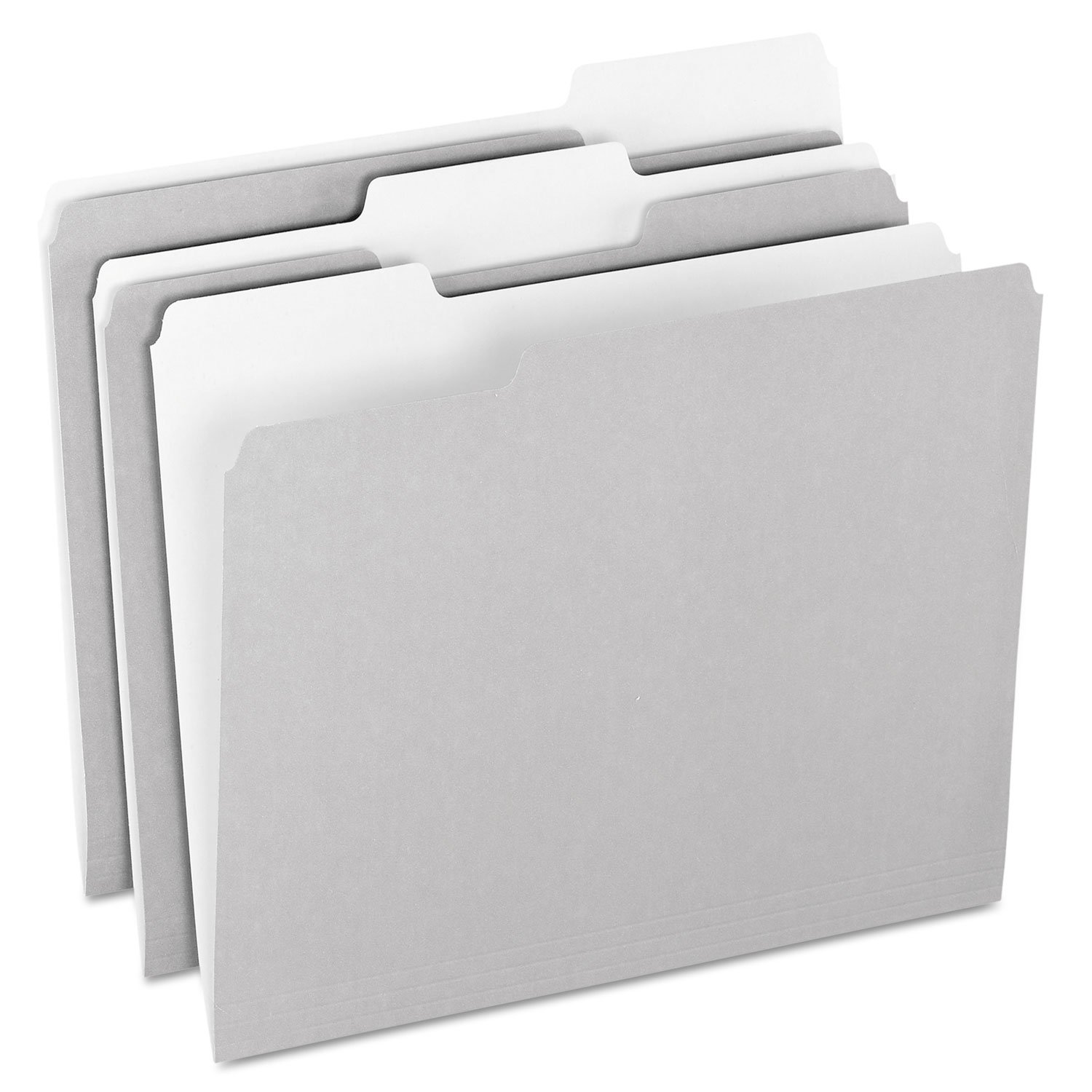 Pendaflex Two-Tone Color File Folders, Letter Size, 1/3 Cut, Gray, 100 Per Box (152 1/3 GRA) — image 1