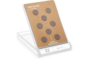 WURKIN STIFFS Magnetic Power Buttons by Würkin Stiffs | Pack of 8 | Magnets for Collar Stays in Storage Case | As Seen on Shark Tank