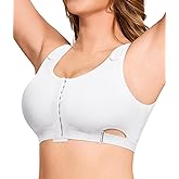 CYDREAM Wireless Front Closure Bras for Women No Underwire Full Coverage - Post Surgery Compression Comfortable Everyday Bra