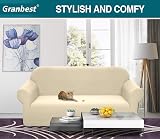 Granbest Premium Water-Repellent 3 Seater Sofa Cover Beige view 2