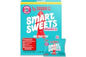 SmartSweets Sweet Fish Minis Snack Pack | 0.78 oz (Pack of 8) | Low Sugar and Calorie Sweet Gummy Candy | Healthy Snacks for Kids, Gluten Free, Plant Based, School