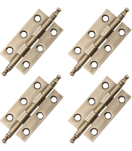 Antique Looking Hinges 4 Pcs Large Bronze Hinge Vintage Brass Folding Butt Hinges With Screws For Doors Windows Furniture Cabinet Cupboard Wardrobe Wooden Boxes Case Chest... Vintage Cabinet Hinges