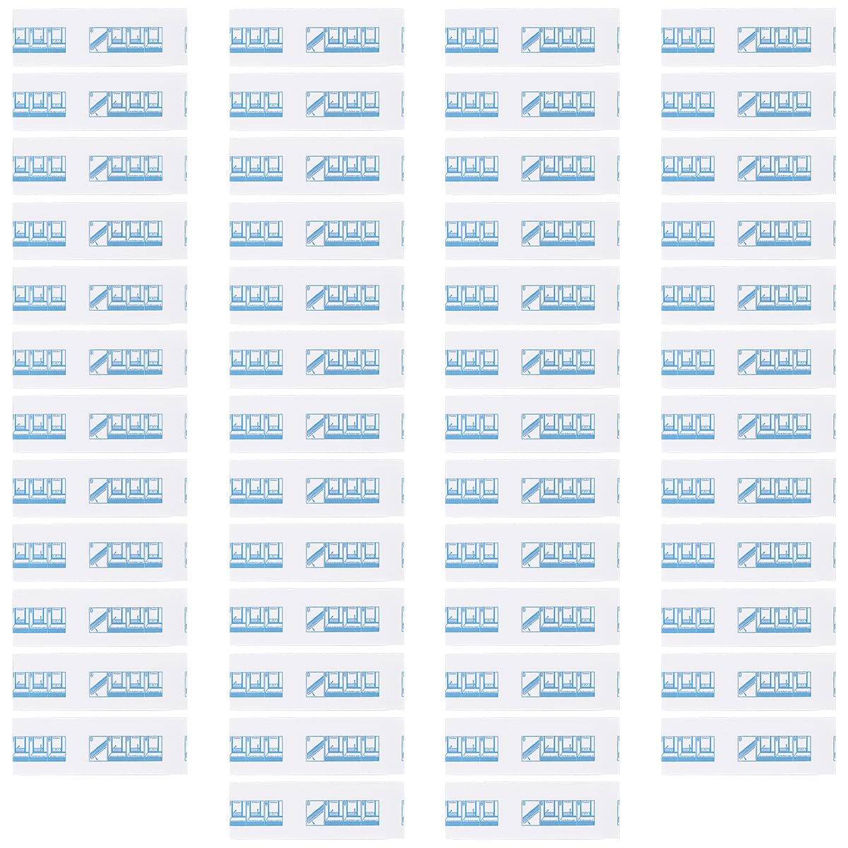 ANCLLO 50PCS Fly Paper Transparent Window Fly Trap Stickers for Outdoors Indoors Home School for Restaurant Canteen - 20 x 7.5cm