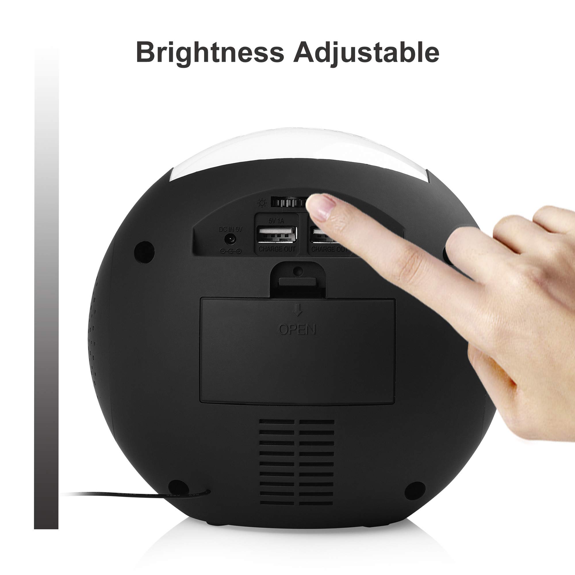 Digital LED Alarm Clock Radio - Raynic AM/FM Radio, 7-Color Night Light with Dimmer, Dual Loud Alarms with Snooze, Bluetooth Speaker, for Kids, Heavy Sleeper, Bedrooms