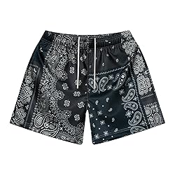 DIOTSR Mens Paisley Graphic Basketball Shorts