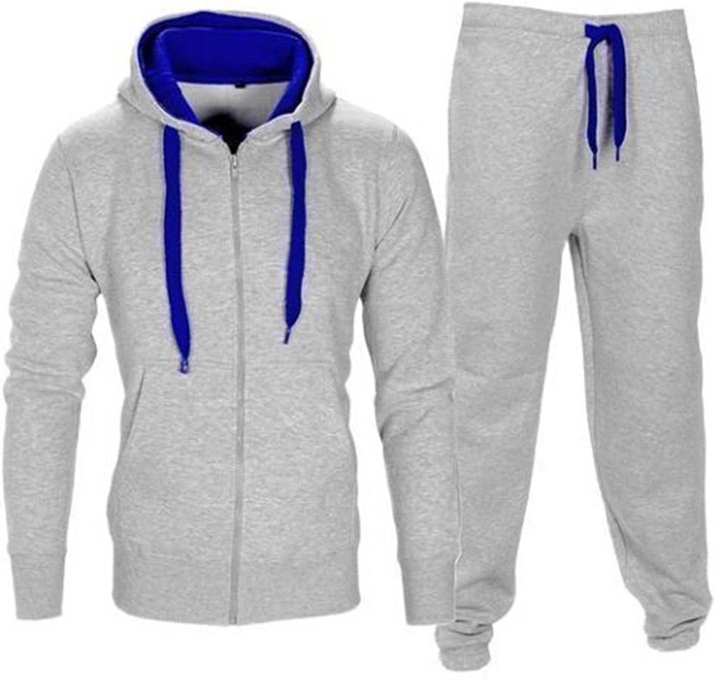 Kids Contrast Cord Fleece Full Zip Up Kids Tracksuit Hoodie Gym Suit Jogging Joggers