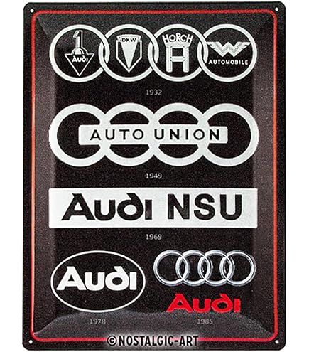 Targa Vintage Audi In Metallo - Decorazione Retrò 'Parking Only', 30x40 Cm - Foto 10