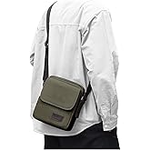 Small Crossbody Bag for Men,Canvas Messenger Shoulder Bags Crossbody Satchel Bag Men's Side Bags Over the Shoulder Purse