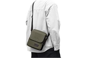 WISEPACK Small Crossbody Bag for Men,Canvas Messenger Shoulder Bags Crossbody Satchel Bag Men's Side Bags Over the Shoulder Purse