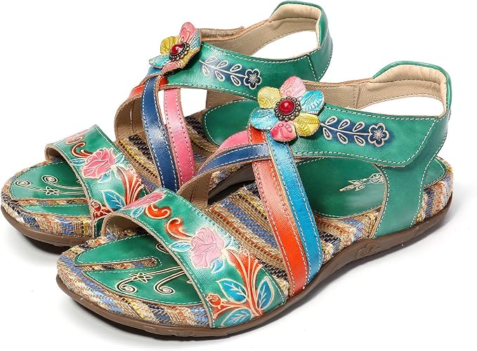 Gracosy Sandalias Cuero Planas Verano | Historico de precio