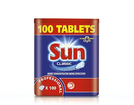 Sun Professional 7512627 Classic Reinigertabs, für die Spülmaschine (100-er Pack), auch für niedrige Temperaturen, Spülmaschi