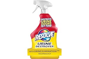 Resolve Urine Destroyer Spray – Pet Stain and Odor Remover, Carpet Cleaner Solution for Cat and Dog Urine, 32 Fl Oz