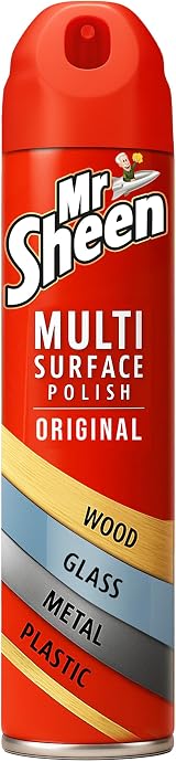 Mr Sheen Multi Surface Polish Spray Original 250ml Wood Plastic Glass Metal