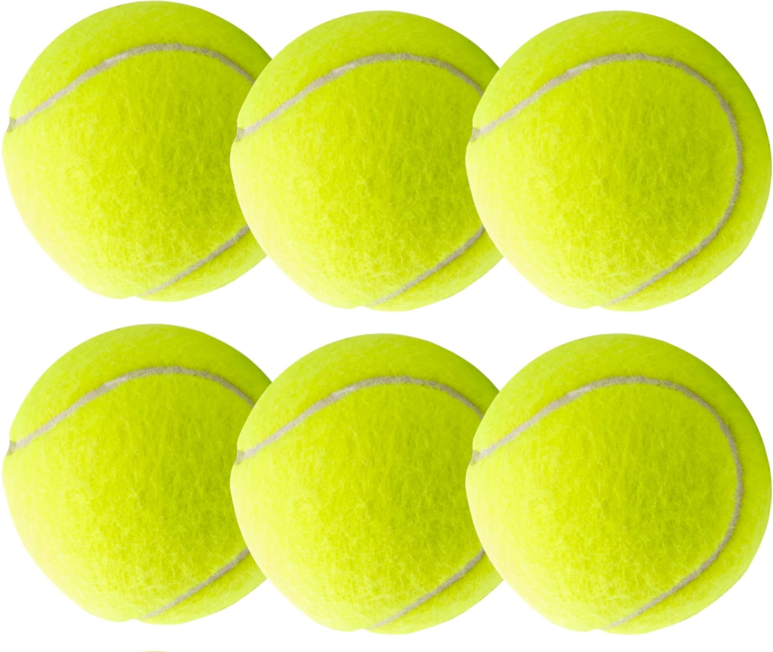 ATHLEJOY 6X Tennisbälle- gelb für Training & Wettkampf mit Tragetasche für Tennis - Hunde - Waschmaschine