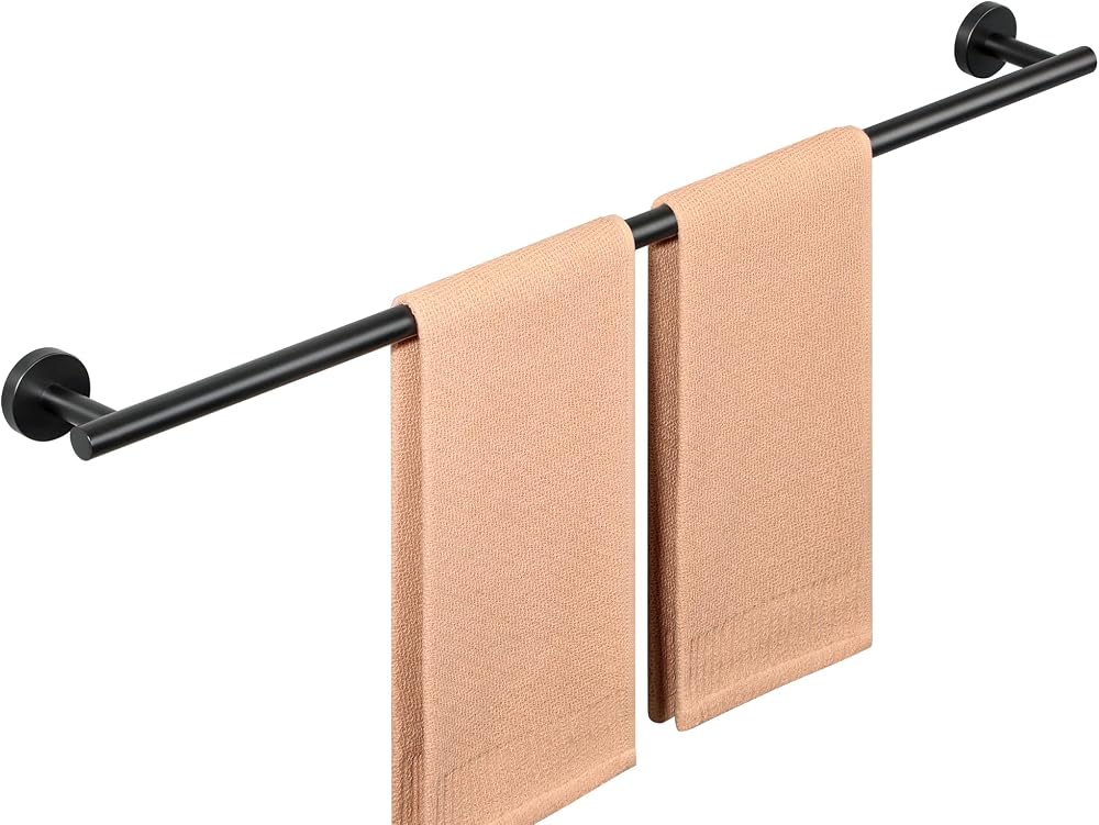 SAYAYO Towel Rail Wall Mounted Black SUS304 32 Inch 80cm Bath Towel Bar