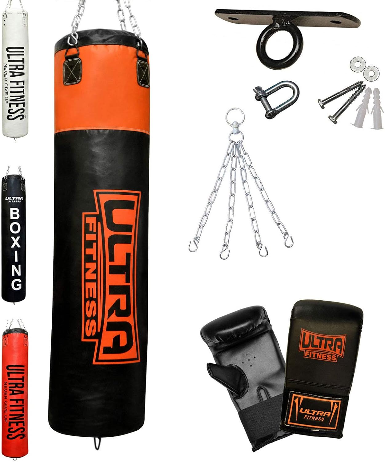 ULTRA FITNESS Heavy Boxing 4ft 5ft Punch Filled Bags Guantes con ...
