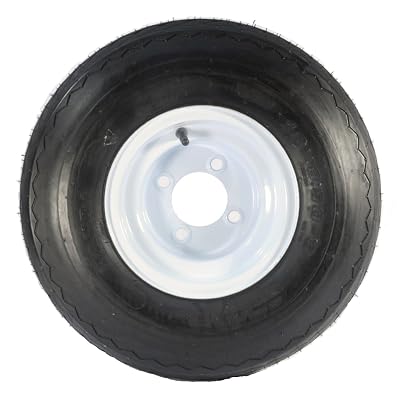 eCustomRim Golf Cart Tire On Rim - 18 X 8.5 X 8 18-850-8 18X8.50-8 White Wheel 4 Lug 18