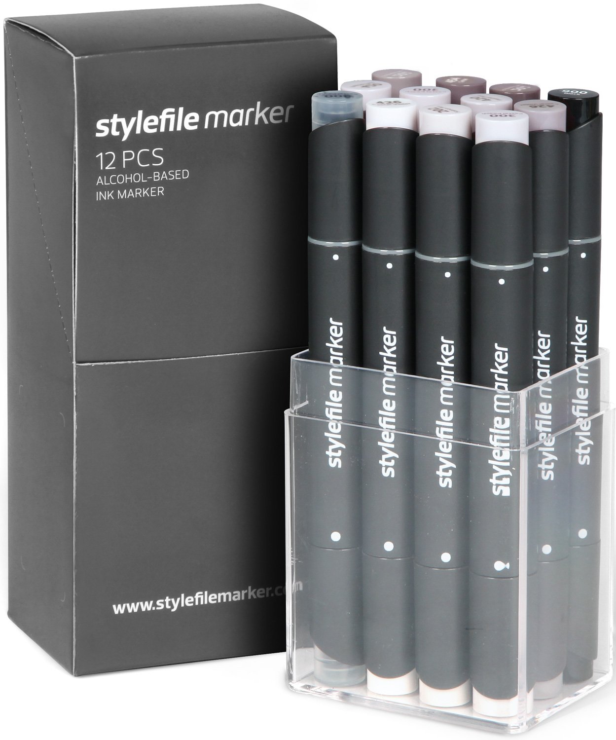 Stylefile Marker Set, Set of 12, Warm Grey