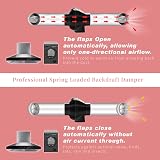 WeCooper 100mm 4 Inch Connector With Backdraught Shutter Non-Return Damper view 2