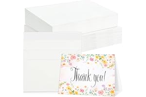 PRUDIUT 60 Sets Watercolor Cards with Envelopes, 140 lb/300 GSM Watercolor Paper Cards, 4x6 Inch Foldable Blank Watercolor Postcards and Envelopes for Greeting Cards, Wedding Invitations, Thank You Card