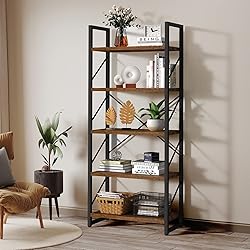 YITAHOME 5 Tiers Bookshelf, Artsy Modern