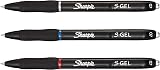 Sharpie S-Gel Gel Pens Medium Point 0.7mm Black Red Blue 3 Count view 8