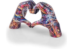 JMTTL Gold Gesture Statue Decoration Home Decor Bedroom Bookshelf Coffee Table Hand Decor Sculpture Love Finger Aesthetic Accents Decorations (Colour Mixture)