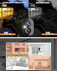 Dzees Security Camera Outdoor Wireless - Upgrade 2K
