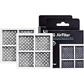 LG OEM Refrigerator Air Filter Replacement (2 Pack) - Compatible with LG LT120F, Kenmore Elite 46-9918, ADQ73214402, ADQ73214