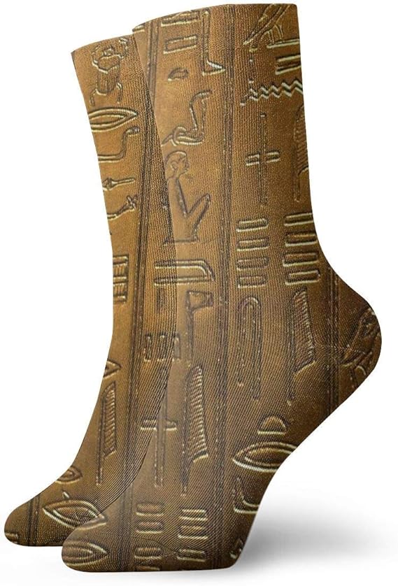 Unisex Crew Socks Egyptian Hieroglyphics Athletic Casual Sock Amazon